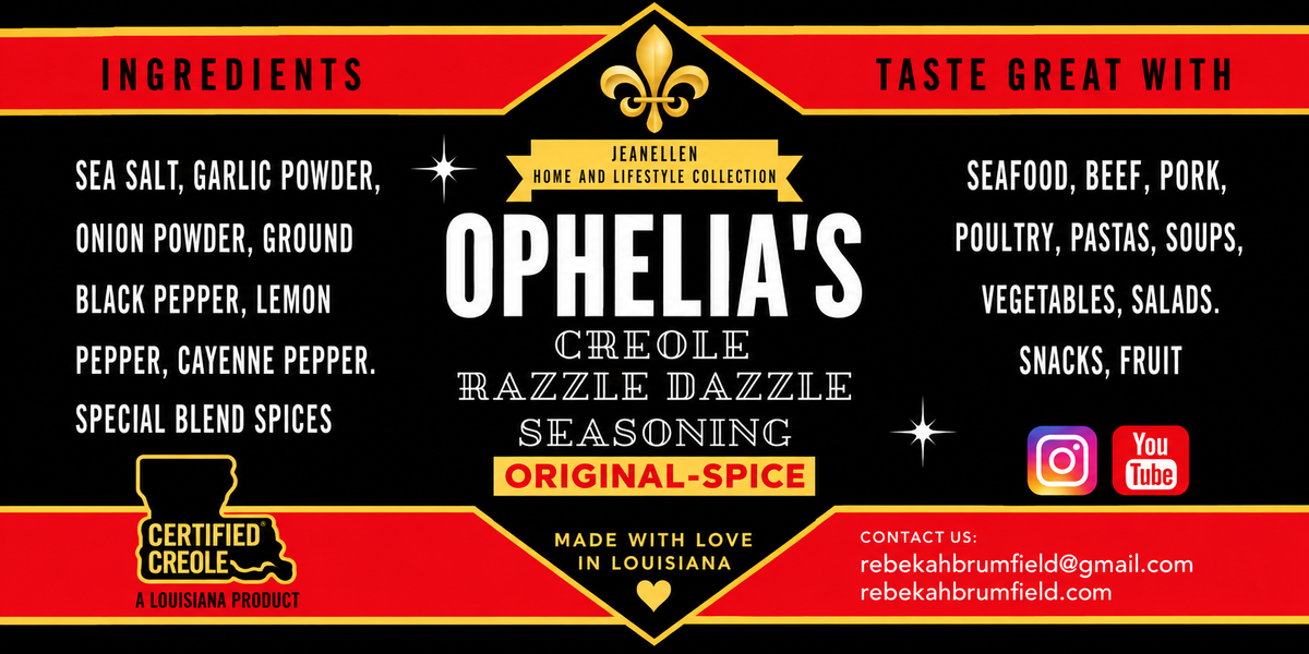 8 oz Ophelia’s Creole Razzle Dazzle Original Seasoning