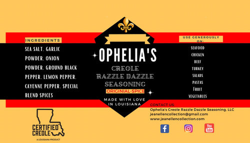 8 oz Ophelia’s Creole Razzle Dazzle Original Seasoning